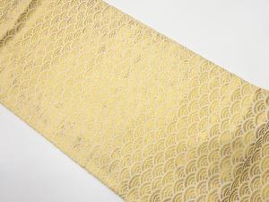 アンティーク　青海波模様織り出し袋帯（材料）